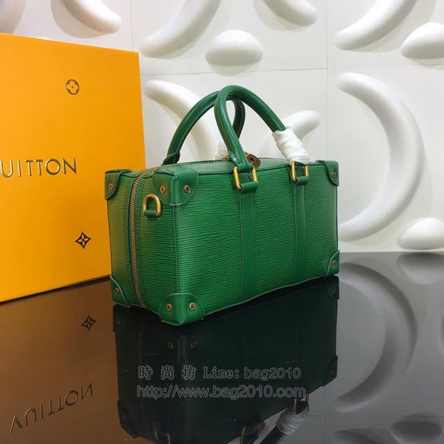 LV女包 M44483 綠色水波紋Runway bags 2020ss men’s走秀款 路易威登方形箱包 LV手提袋 LV單肩斜挎女包  ydh3078